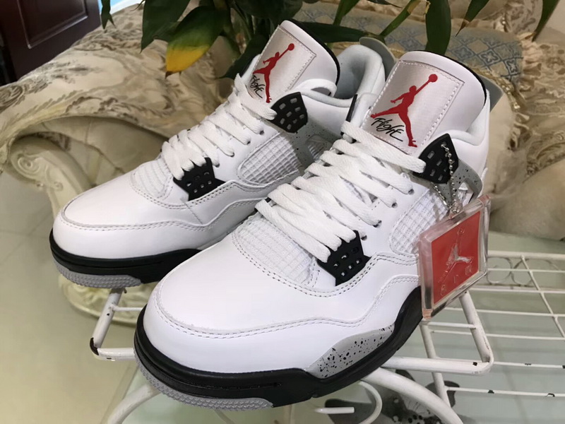 Super max Air Jordan 4 White Cement(98% Authentic quality)